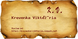 Krevenka Viktória névjegykártya